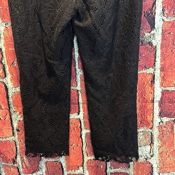 Womens Roi Black Lace  Drawstring Waist Cropped Pants medium - Picture 8 of 11